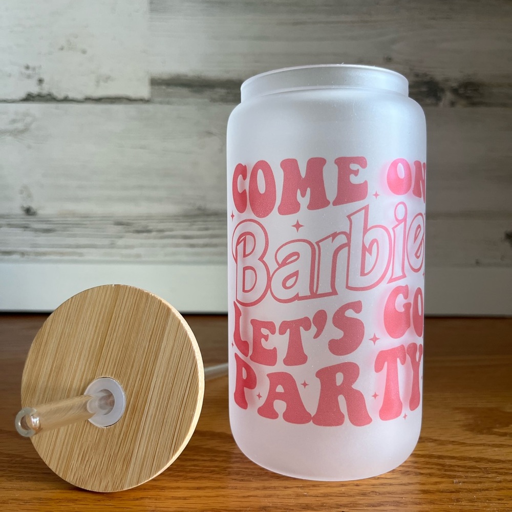 Barbie "Come On Barbie Lets Go Party" Glass Libby Cup